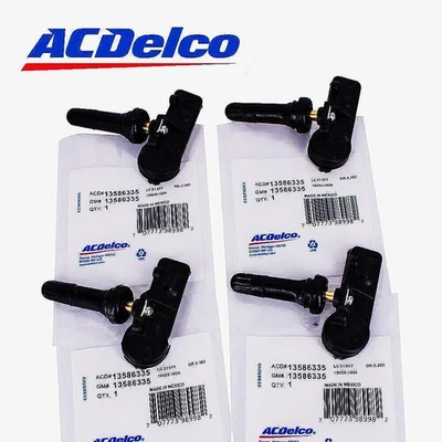 4x Genuine 13586335 TPMS Tire Pressure Monitoring Sensor GM Chevy GMC Buick - Image 1 of 4