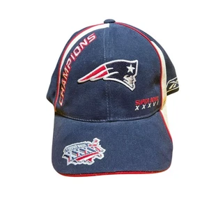 Gorra New England Patriots Reebok Super Bowl XXXVI Champions azul marino 2002 - Imagen 1 de 14