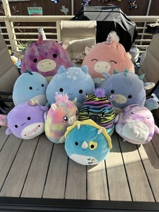 Pre-Owned Squishmallows Lot Of 10 - Small, Medium, & Large Sizes With Butt Tags - Picture 1 of 24