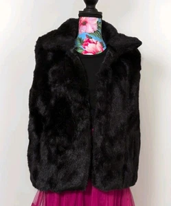 Weste Damen Größe Extra Large BETMAR New York schwarz Kunstfell NEU - Bild 1 von 6