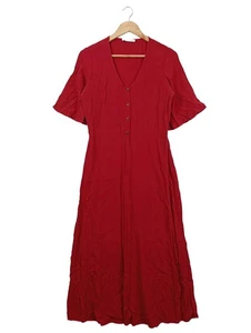 MANGO BASICS Vestido corte imperio Mujeres Vestido Talla EU 40 rojo look casual - Imagen 1 de 5
