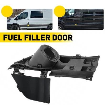 Gas Cover Black + Fuel Filler Door Housing For 15-23 Ford Transit 150 250 350 HD - Image 1 of 4