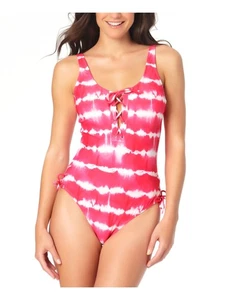 CALIFORNIA WAVES Women's Pink Stretch REMOVABLE CUPS One Piece Swimsuit M - Picture 1 of 6