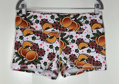 Rokfit XL Women's fitted running shorts Peaches Print 2-1/2" inseam 31" waist - Image 1 of 4