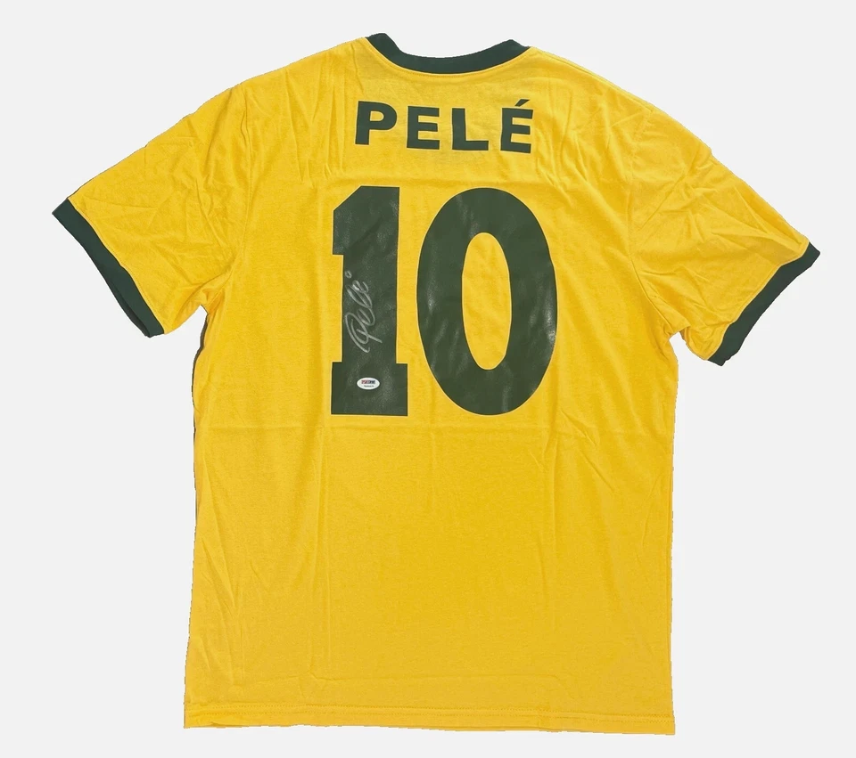 Brazil Pele Authentic Signed Soccer Custom Jersey Autographed PSA DNA ITP COA - Image 1 of 1