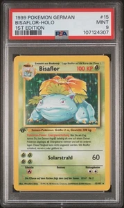 1999 Pokemon GERMAN Venusaur BISAFLOR Holo 1st Edition PSA 9 NM-MT - Picture 1 of 2