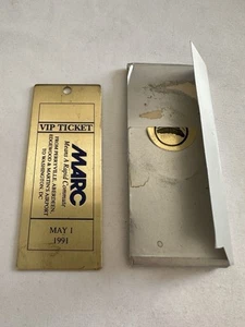 vintage metal brass keychain VIP Ticket For The Marc Train - Picture 1 of 6