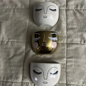 Portabrochas de maquillaje facial de cerámica magnética para mujer - Imagen 1 de 10