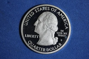 2009 S PROOF SILVER "U.S. VIRGIN ISLANDS " WASHINGTON QUARTER #K55602 - Picture 1 of 2