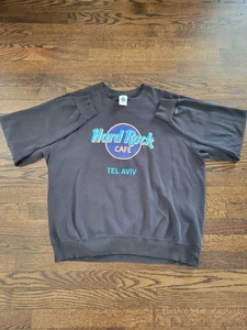 Hard Rock Cafe Vintage Tel Aviv 90s Black Crewneck Sweatshirt Unisex Size XL  - Bild 1 von 15