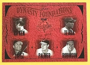 Flair Dynasty Foundations 2005 Ripken Robinson Palmer Tejada Lopez/500 Orioles - Imagen 1 de 2
