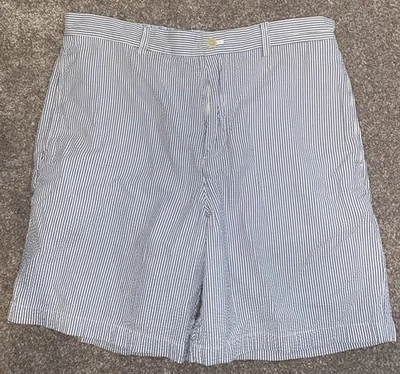 Pantalones Cortos Vineyard Vines Para Hombre Talla 33 Azul Marinero Rayas Seersucker Breaker Informales Foto 1 de 4