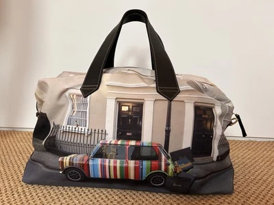 Paul Smith For Harrods Mini Cooper Travel Weekend Bag Holdall Leather Canvas  - Image 1 of 4