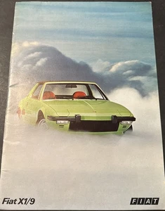 Prospekt Fiat X 1/9 1972 Sales Brochure - Picture 1 of 10