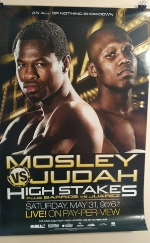 Mosley vs Judah (27" x 40") REAR Poster MATCH NEVER occurred Cover