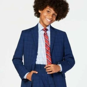 Tommy Hilfiger Big Boys Stretch Plaid Suit Jacket - Picture 1 of 1