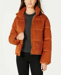 Authentic Collection B Juniors' Cropped Corduroy Puffer Coat (XXL, Rust) - Picture 1 of 3