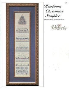 The Victoria Sampler Heirloom Christmas Sampler # 34 Hardanger CHART ONLY - Picture 1 of 14