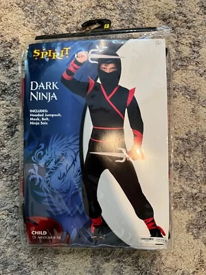 Disfraz Spirit Halloween Ninja Oscuro con 2 Dagas-Negro con Rojo (Talla: Med 8-10) Foto 1 de 4