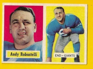 66084 1957 Topps #71 Andy Robustelli GIGANTI BELLO!! - Foto 1 di 3