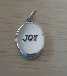 Plata Esterlina 3D 18x11mm Ovalado Hinchado dice Joy Charm - Imagen 1 de 6
