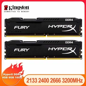 HyperX FURY DDR4 4GB 8GB 16GB 2133 2400 2666 3200 Desktop RAM Memory DIMM 288pin - Picture 1 of 9