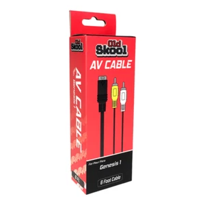 Old Skool Genesis 1 AV Cable RCA Connection Cord 6 feet - Picture 1 of 1