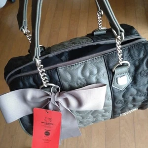 Loungefly × Sanrio Hello Kitty Handbag Heart Pattern Black Grey color Bag New JP - Picture 1 of 10