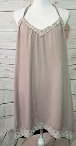 Mini Vestido Lovestitch Sin Mangas Talla Pequeña Taupe Tirantes Boho  - Imagen 1 de 6