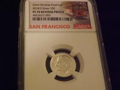 2018-S    10C       REVERSE PROOF       NGC   PF 70 - Image 1 of 2