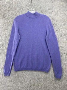 Charter Club 2-Ply 100% Cashmere Lavender Mock Turtleneck Sweater S Timeless - Picture 1 of 7
