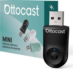 OTTOCAST Mini Wireless CarPlay Adapter for iPhone & Android Auto 2-in-1 Convert - Picture 1 of 11