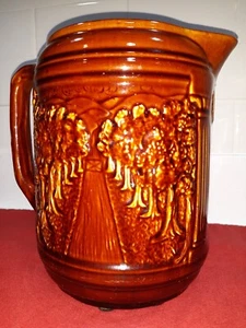 BRUSH POTTERY JUG - " AVENUE OF TREES" WOODLAND PATTERN ? - Picture 1 of 6