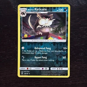 Alolan Raticate 82/147 Pokemon Burning Shadows Sun & Moon Reverse Holo Rare NM - Picture 1 of 2