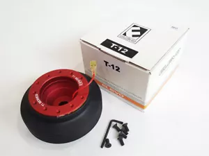 RED ALUMINIUM BOSS KIT STEERING ADAPTER FOR TOYOTA COROLLA CORONA HILUX 88-05 - Picture 1 of 6