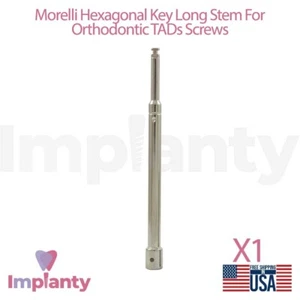 1x Llave Dental Hexagonal Vástago Largo para Microajustes Ortodoncia (TAD) Tornillo - Imagen 1 de 4
