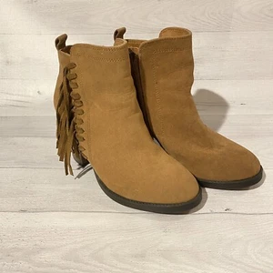 Rampage vignette Brown Bootie Fringe Size 5.5M - Picture 1 of 6