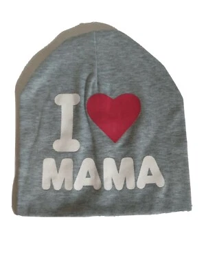 Kids Cotton New Children Hats Beanie Boys Girls I love Mama - Image 1 of 2