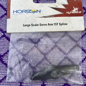 Aluminum SERVO ARM 15T Spline, Large Scale Horizon Hobby Dynamite 25738 NEW - Picture 1 of 4