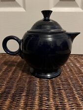 Vtg Fiestaware Cobalt Blue Large Teapot Tea Pot w/Lid Homer Laughlin Fiestaware