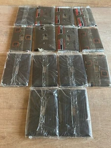 Sierra Single Toggle Switch Cover Wall Plate Lot 14 Brown Ribbed Vtg Plastic USA - Picture 1 of 24