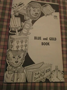 Cub Boy Scouts Book Blue and Gold KAP Kraft 1971 Displays Tables Masks Vintage - Picture 1 of 8