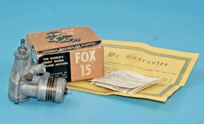 FOX 15 RC Glow Nitro Model Airplane Engine - Complete with Manual - Image 1 of 4
