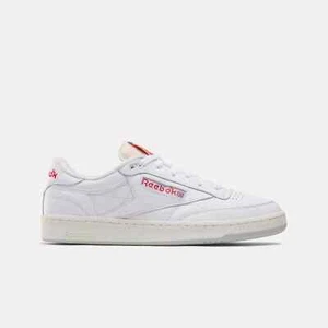 Reebok Club C 85 Vintage Trainers in White/Chalk/Vector Red Shoes - Picture 1 of 6