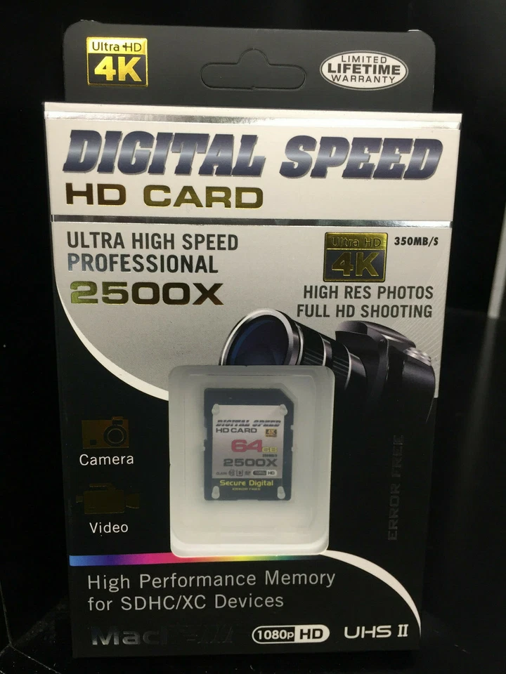 Digital Speed Memory 64GB  2500X Professional High Speed 350MB/s (SDHC) - Image 1 of 1