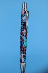 "Moon Landing" Blade Button Click Kugelschreiber in robuster Nickel-Finish - Bild 1 von 11