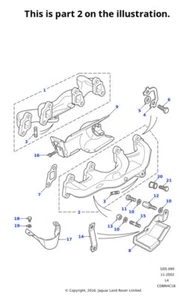 Land Rover Genuine Manifold Engine Exhaust Fits Discovery 1 Classic 2 ERR7393 - Picture 1 of 9