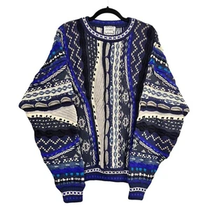 90's Coogi Style by Kalaroo Wool Knit Sweater Sz L (A7476) Australia Wool - Picture 1 of 4