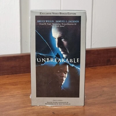 Unbreakable VHS Video Bonus Edition Bruce Willis Samuel L Jackson - Image 1 of 4