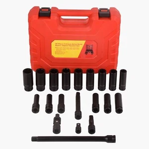 20Pcs 1/2" Drive Deep Impact Socket Set Extension Bars Universal Joint Set - Foto 1 di 7